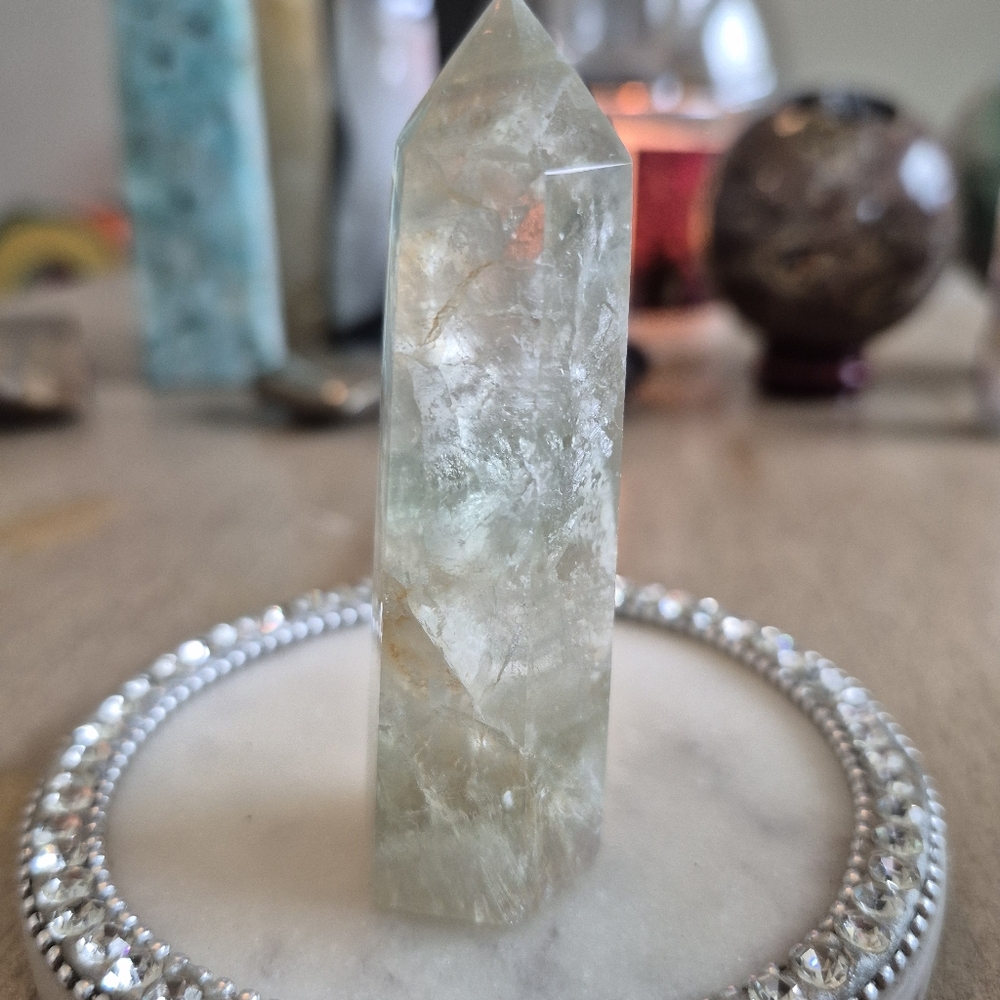 Natural Fluorite Crystal Point Obelisk Tower New #S - Picture 3 of 9
